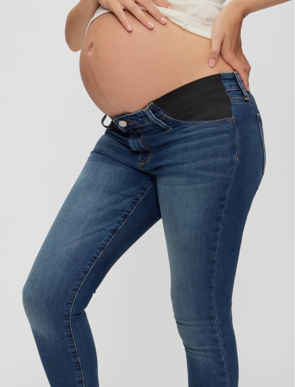 Joe's Icon Ankle Side Panel Skinny Leg Maternity Jeans