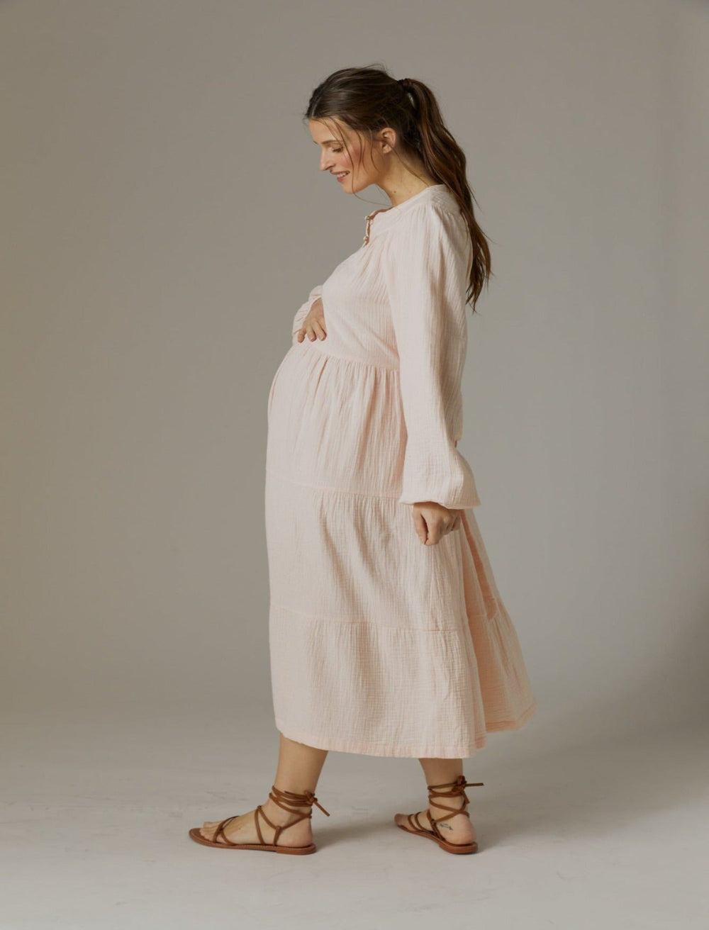 Mama Cloud Muslin Maxi Maternity Dress A Pea In the Pod