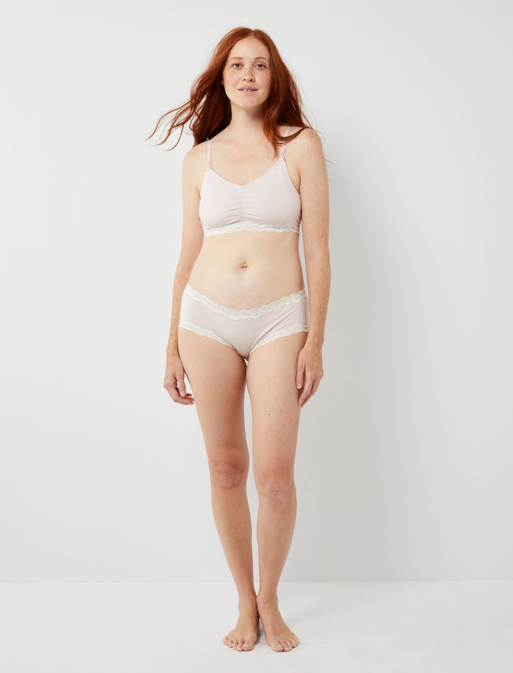  Maternity Panties Cotton Postpartum Underwear Womens  Pregnancy Bikinis Under The Bump 3-Pk Basics M