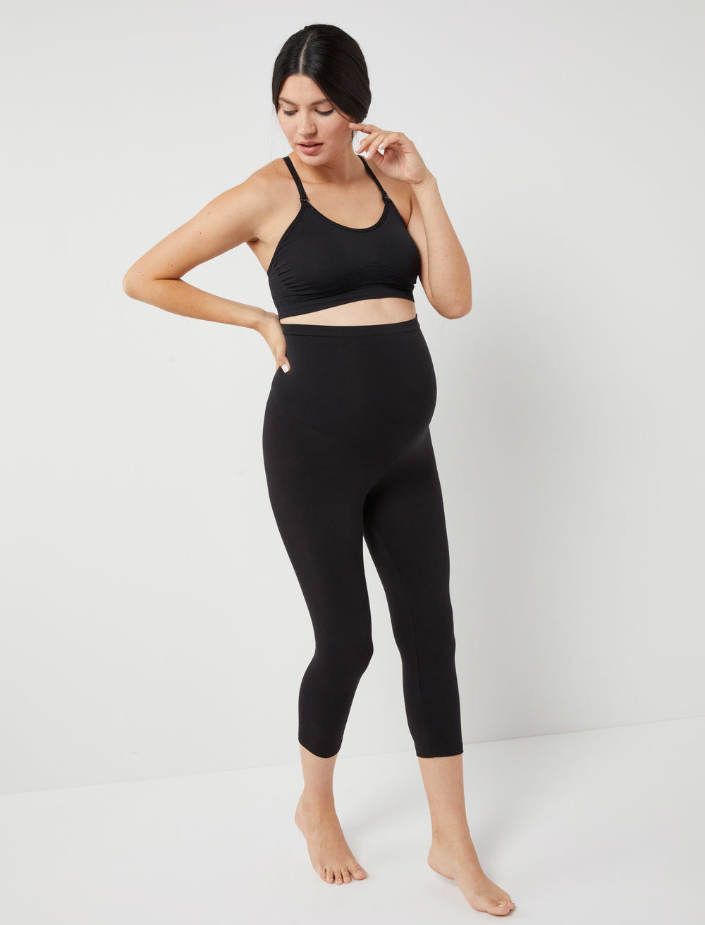 Luxe Essentials Secret Fit Belly Ultra Soft Crop Maternity