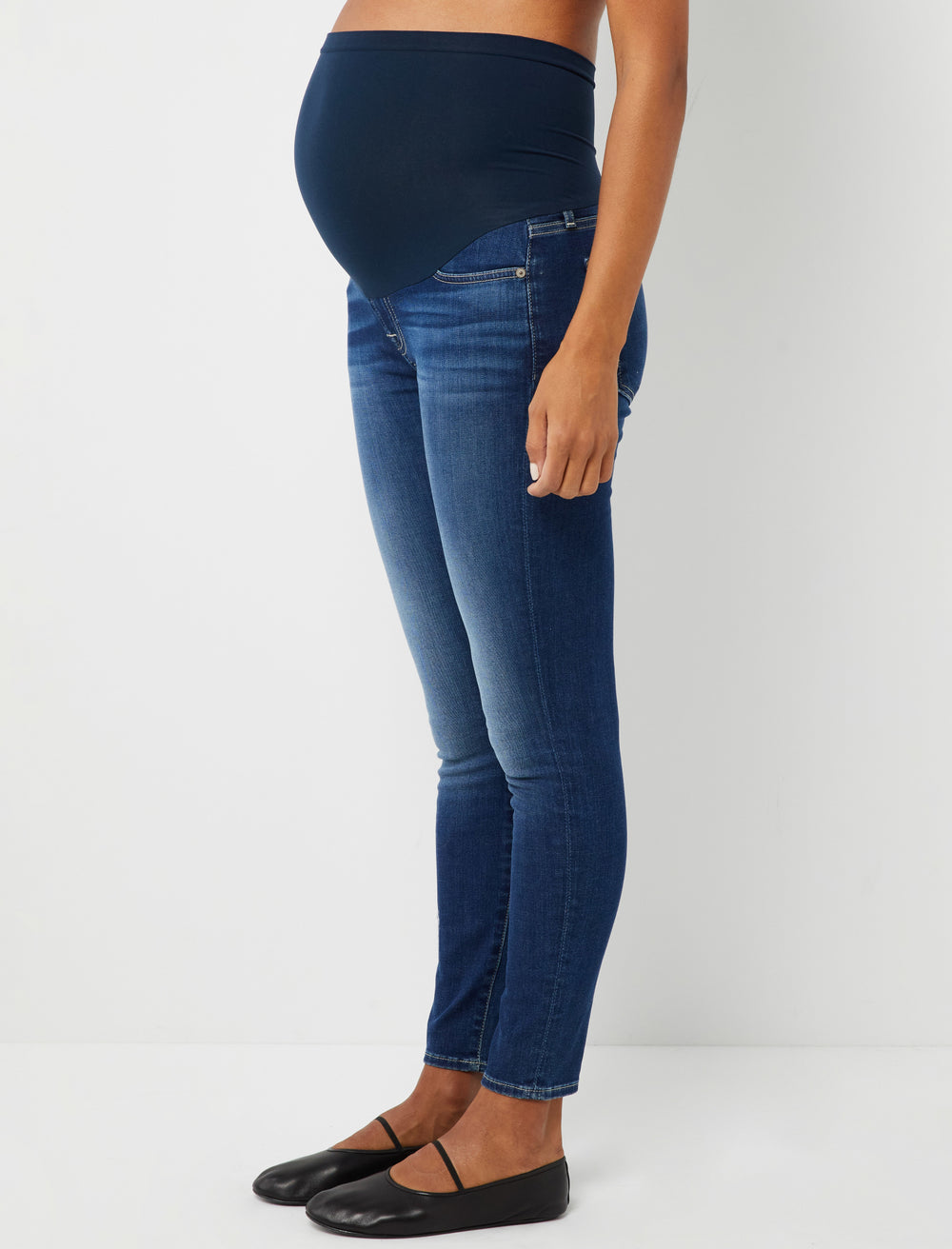 7 For All Mankind Secret Fit Belly B(air) Ankle Skinny Maternity Jeans ...