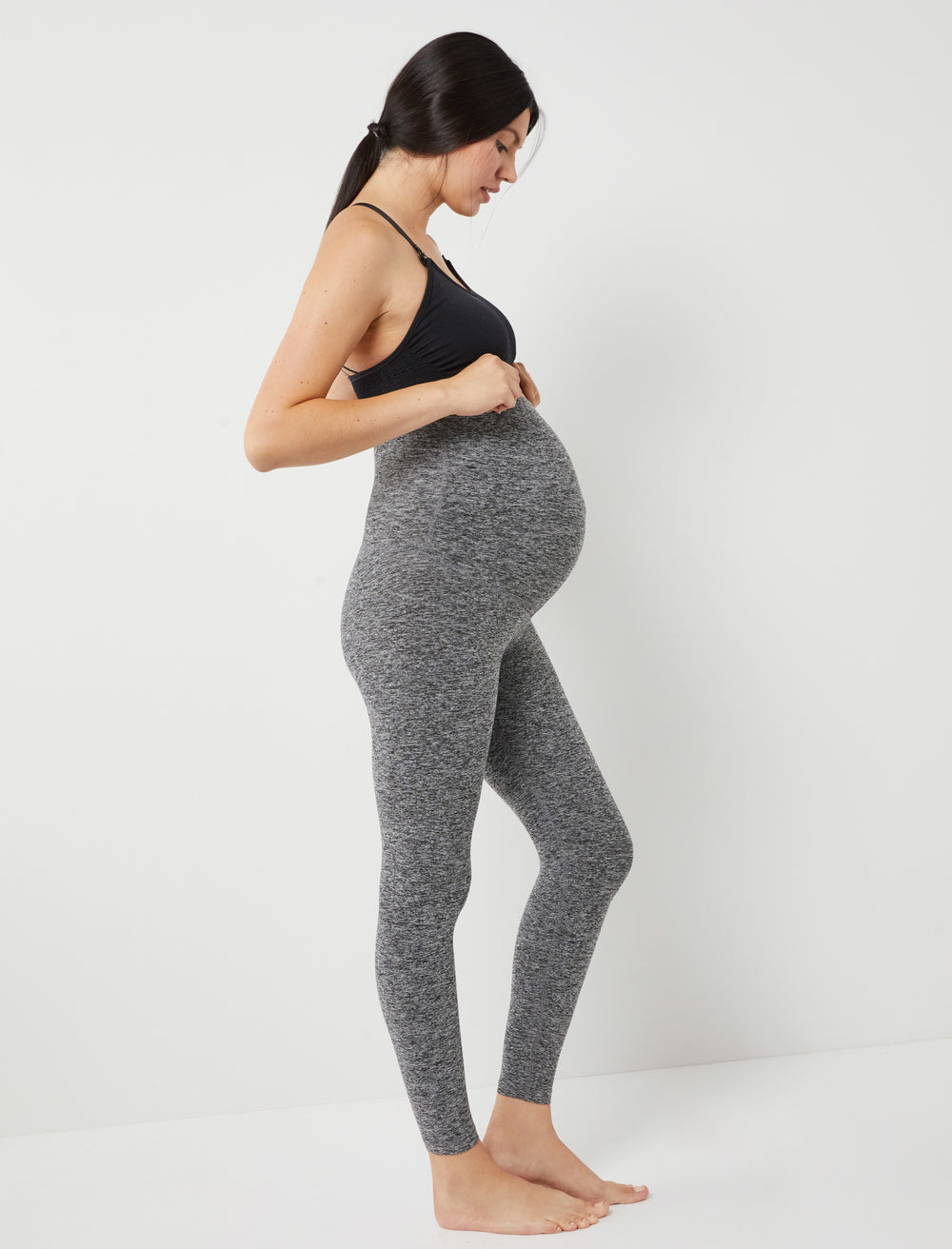 Beyond the Bump Spacedye Maternity Capri Length Leggings - A Pea In the Pod