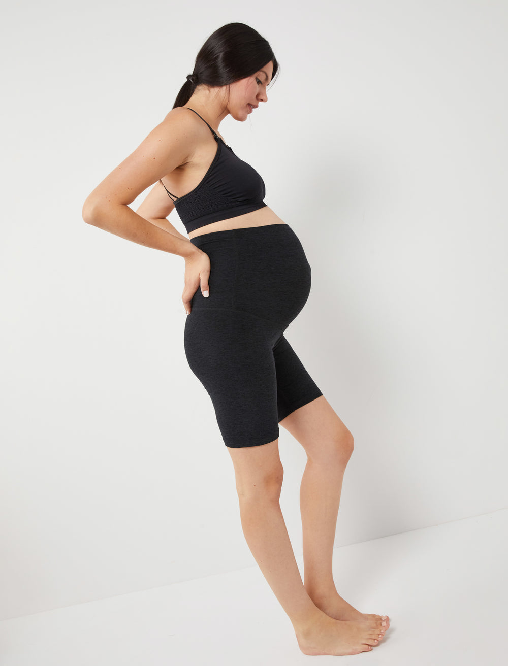 Beyond the Bump High Waist Maternity Bike Short - A Pea In the Pod