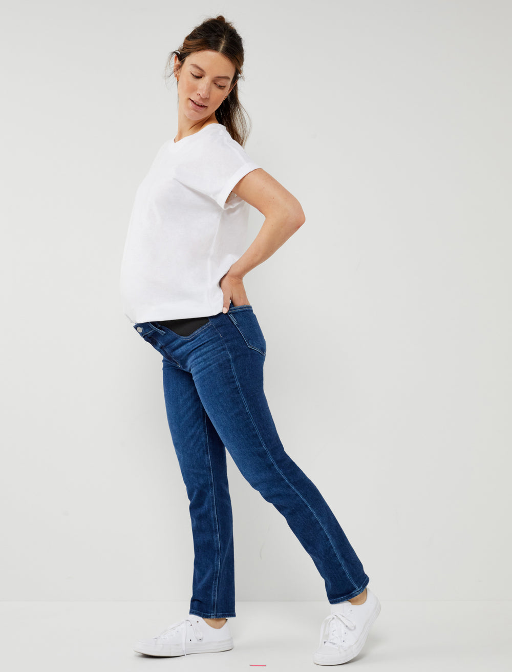 Ambient træfning Meningsfuld Paige Side Panel Straight Leg Maternity Jeans - A Pea In the Pod