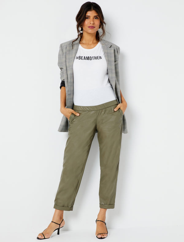 Pietro Brunelli Oliver Faux Leather Ankle Pant - A Pea In the Pod