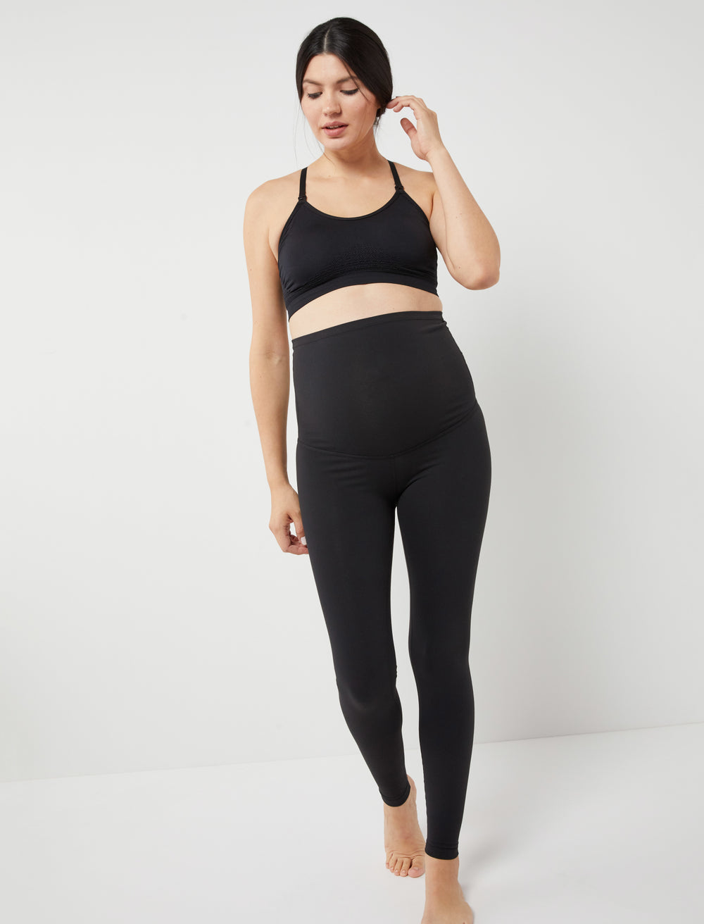 Over The Bump Grey Maternity Leggings