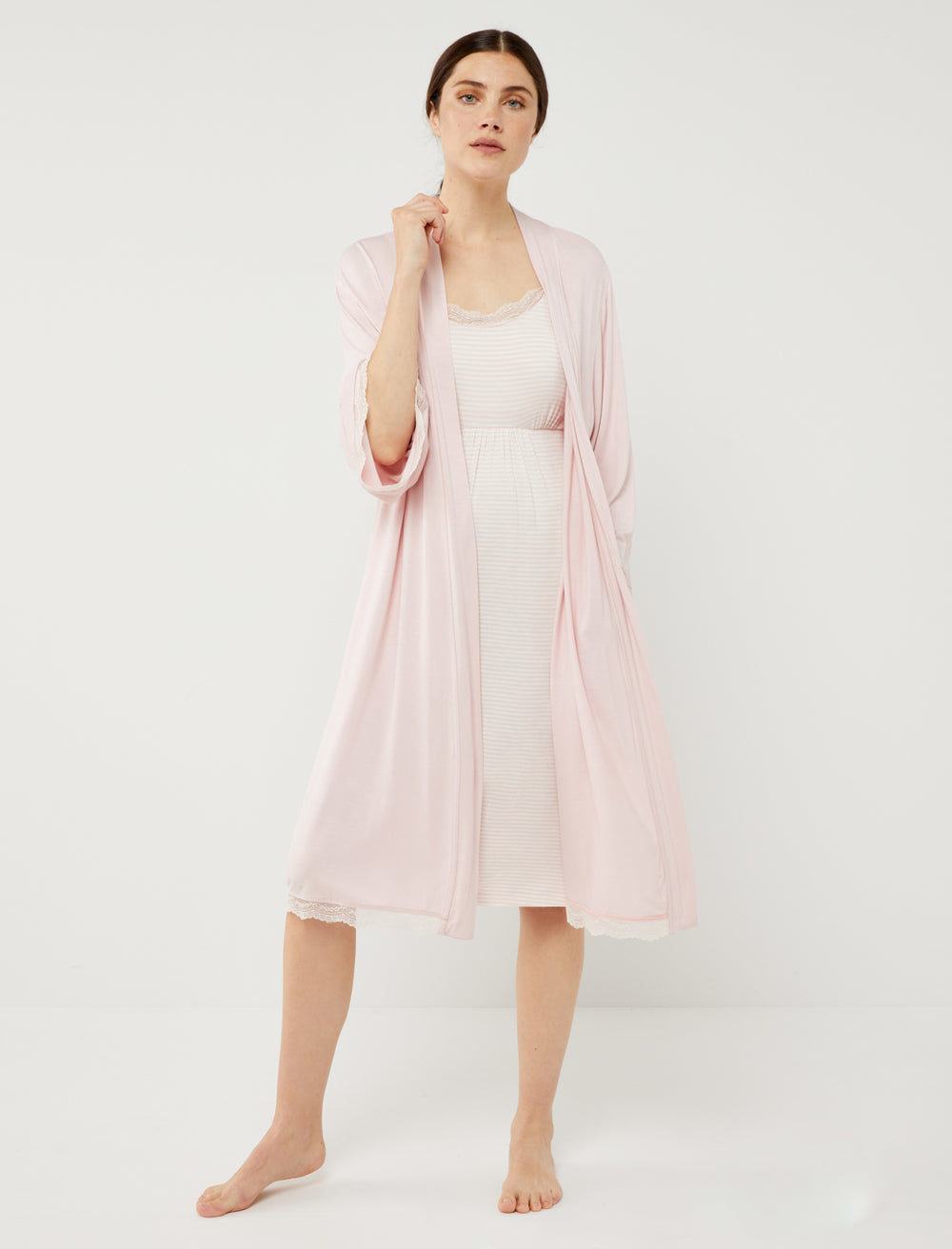 Nursing Nightgown And Robe Set