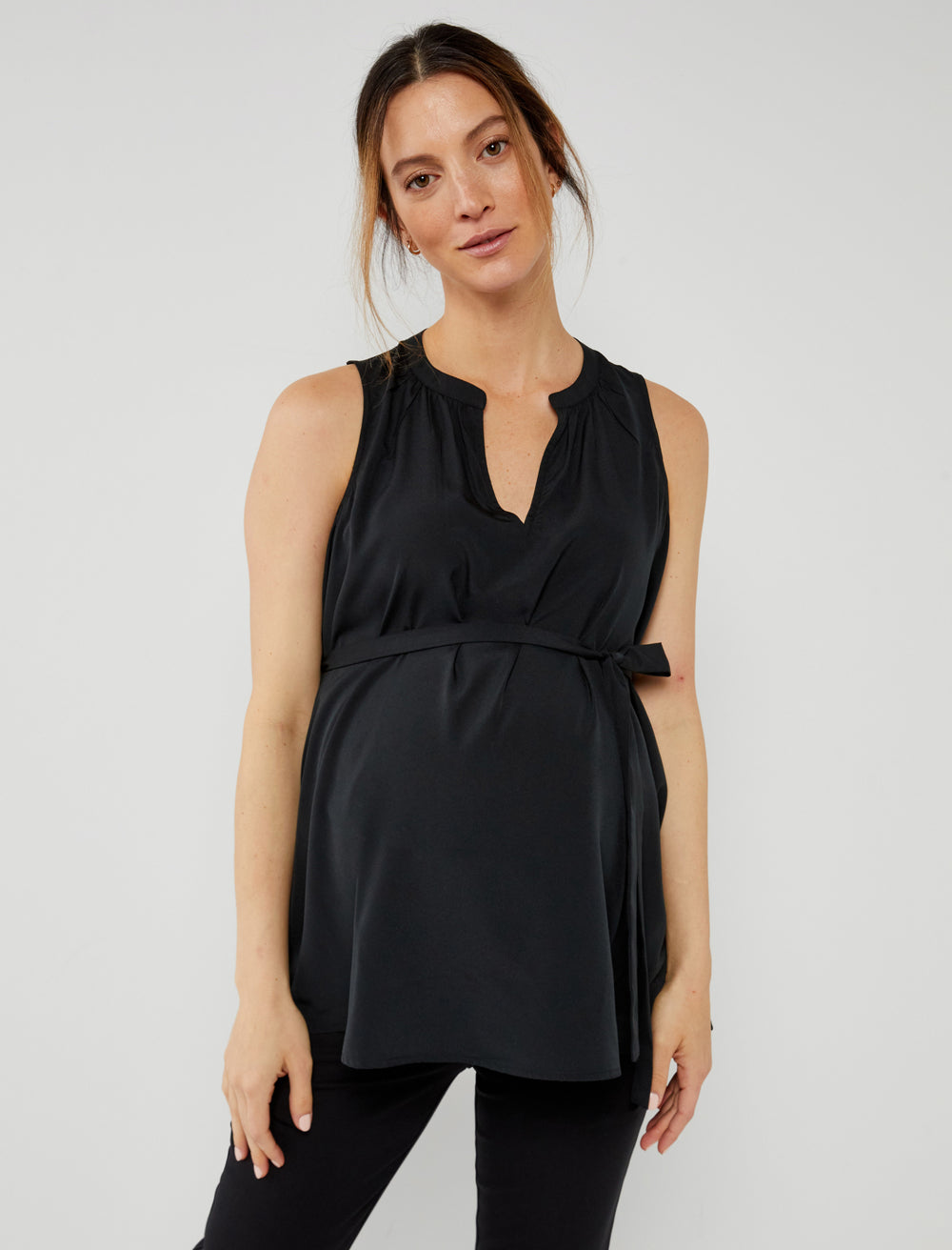 Pleated Maternity Shirt - A Pea In the Pod