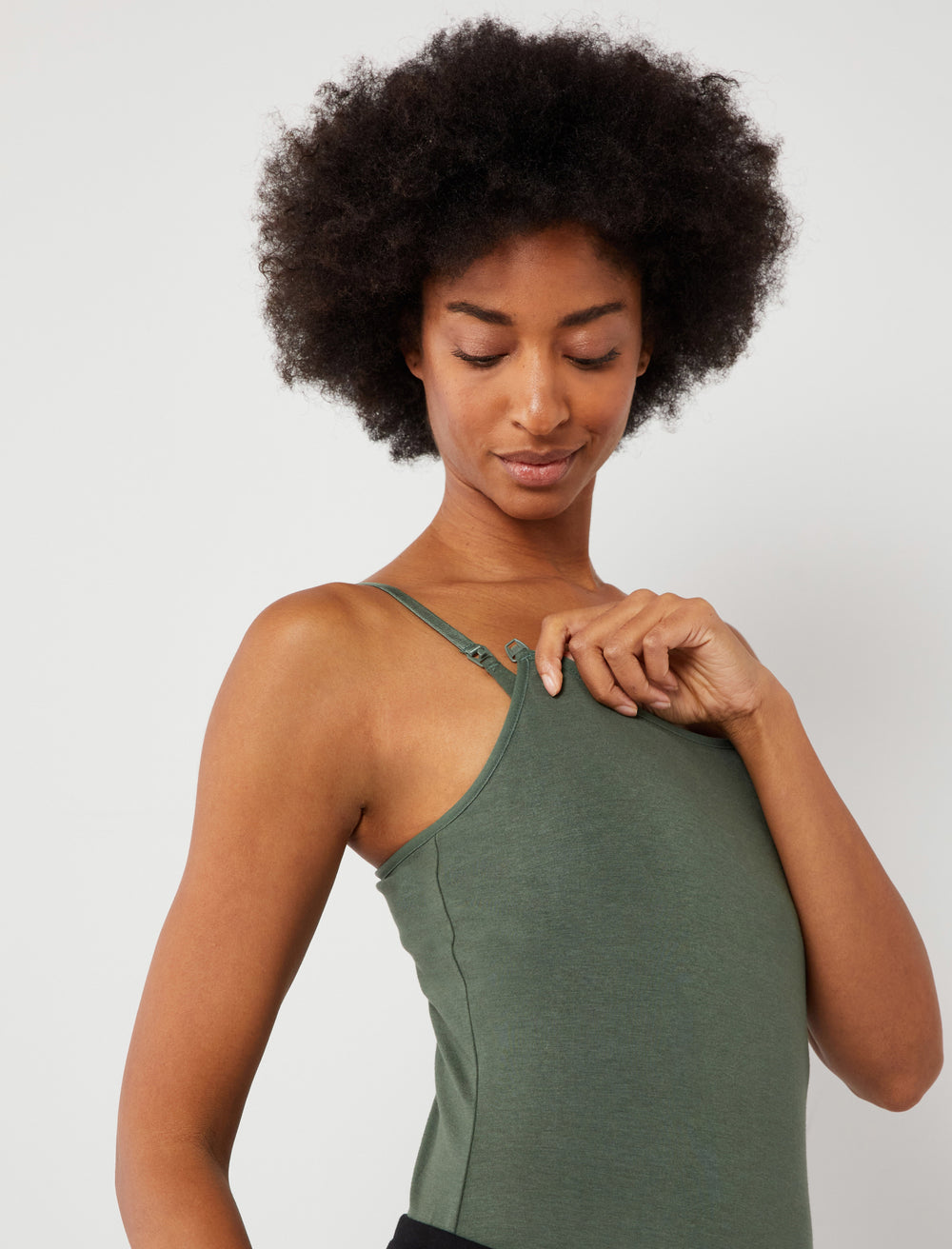 luxe clip down nursing cami