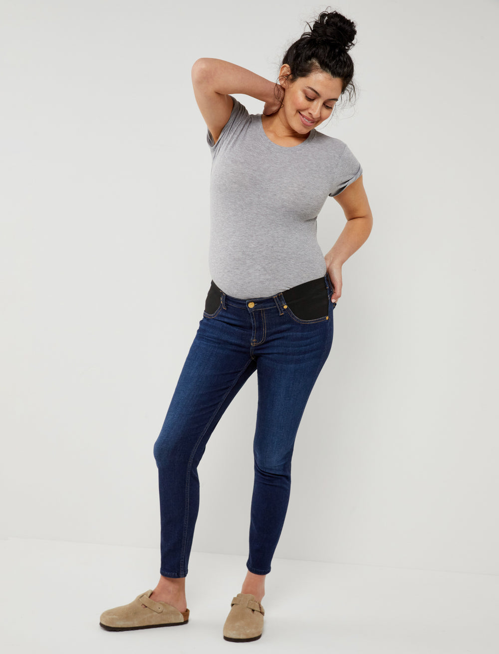 forslag let Partina City 7 For All Mankind Side Panel Ankle Skinny Maternity Jean - A Pea In the Pod